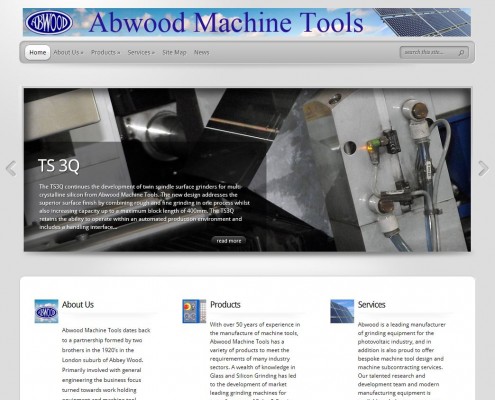 Abwood Machine Tools Website Design