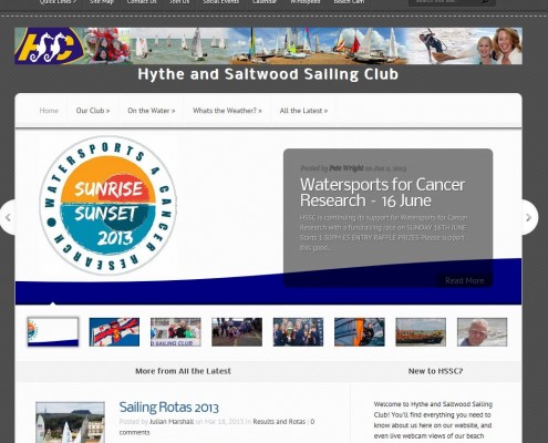 Hythe and Saltwood Sailing Club Website Design