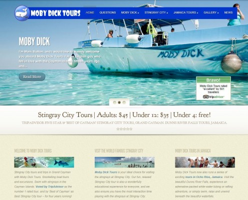 Moby Dick Tours Website Design