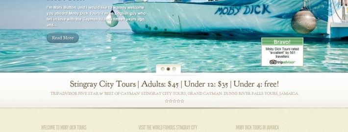 Moby Dick Tours Website Design