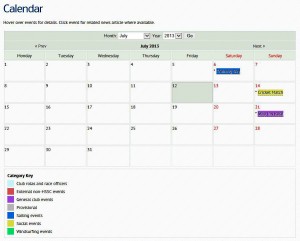 interactive events calendar